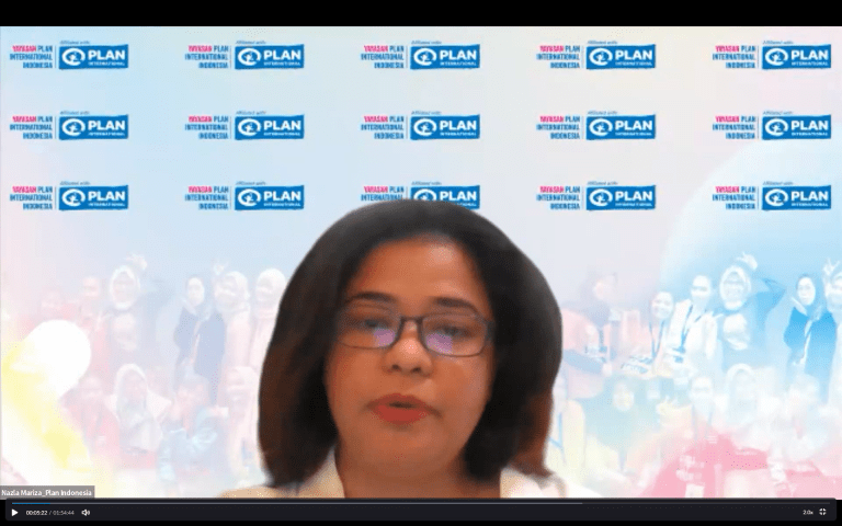 Speaker on a webinar held by Plan Indonesia